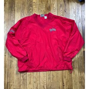 Vintage Dayton Bombers Pullover Jacket XL VOS Sports Embroidered Red NHL Hockey